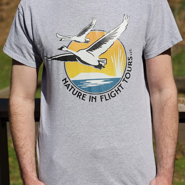 T-shirt with Nature in Flight logo